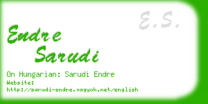 endre sarudi business card